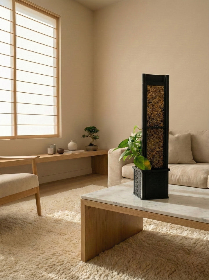 Architectural Honeycomb Moss Pole System | Modular Matte Black Aroid Support | Geometric Vertical Trellis