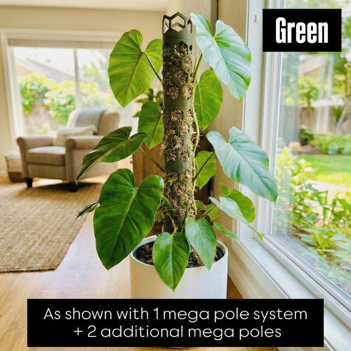 Mega Moss Pole System - Modular & Eco-Friendly - Expandable Plant Support for Thriving Indoor Gardens