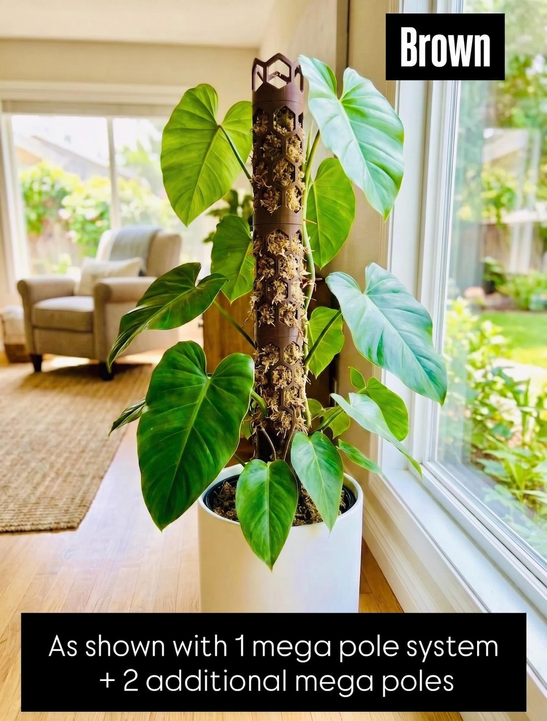 Mega Moss Pole System - Modular & Eco-Friendly - Expandable Plant Support for Thriving Indoor Gardens